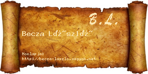 Becza László névjegykártya
