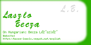 laszlo becza business card